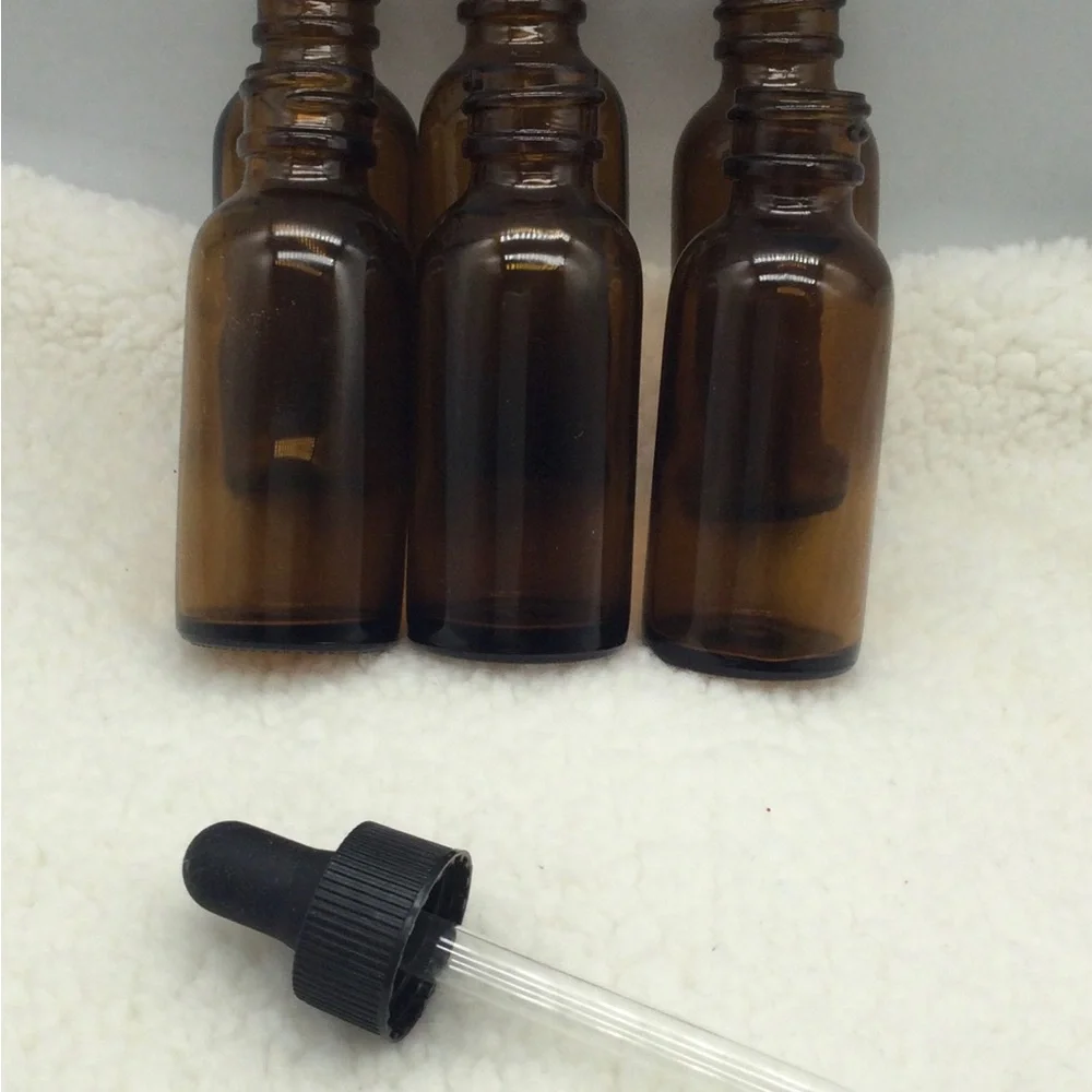 - Amber glass 1.fl.ozs bottles new 6 pk bundle.